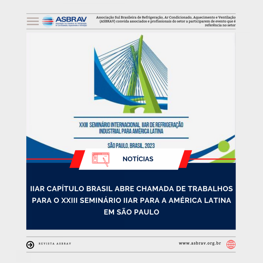 IIAR Capítulo Brasil abre chamada de trabalhos para o XXIII Seminário IIAR para a América Latina em São Paulo IIAR Capítulo Brasil abre chamada de trabalhos para o XXIII Seminário IIAR para a América Latina em São Paulo