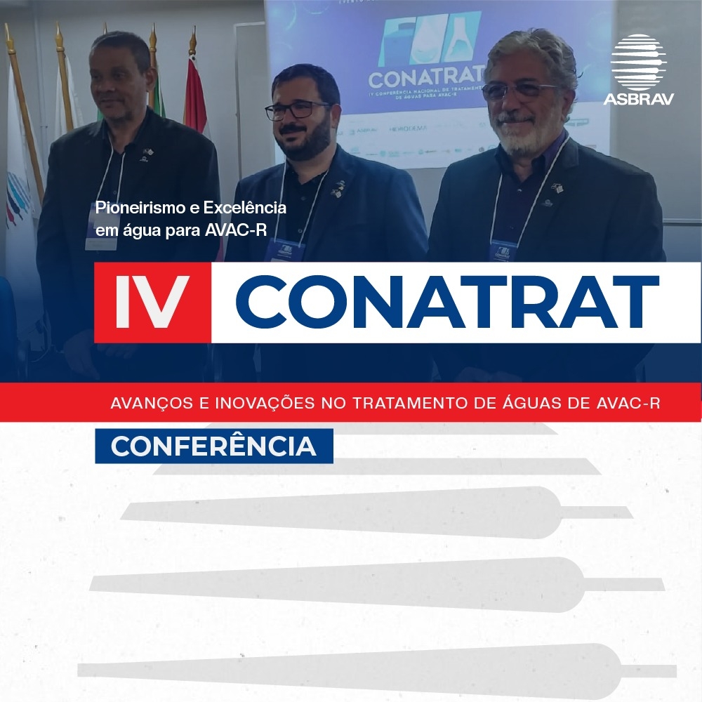 IV CONATRAT: Avanços Técnicos e Inovações no Tratamento de Águas de AVAC-R IV CONATRAT: Avanços Técnicos e Inovações no Tratamento de Águas de AVAC-R